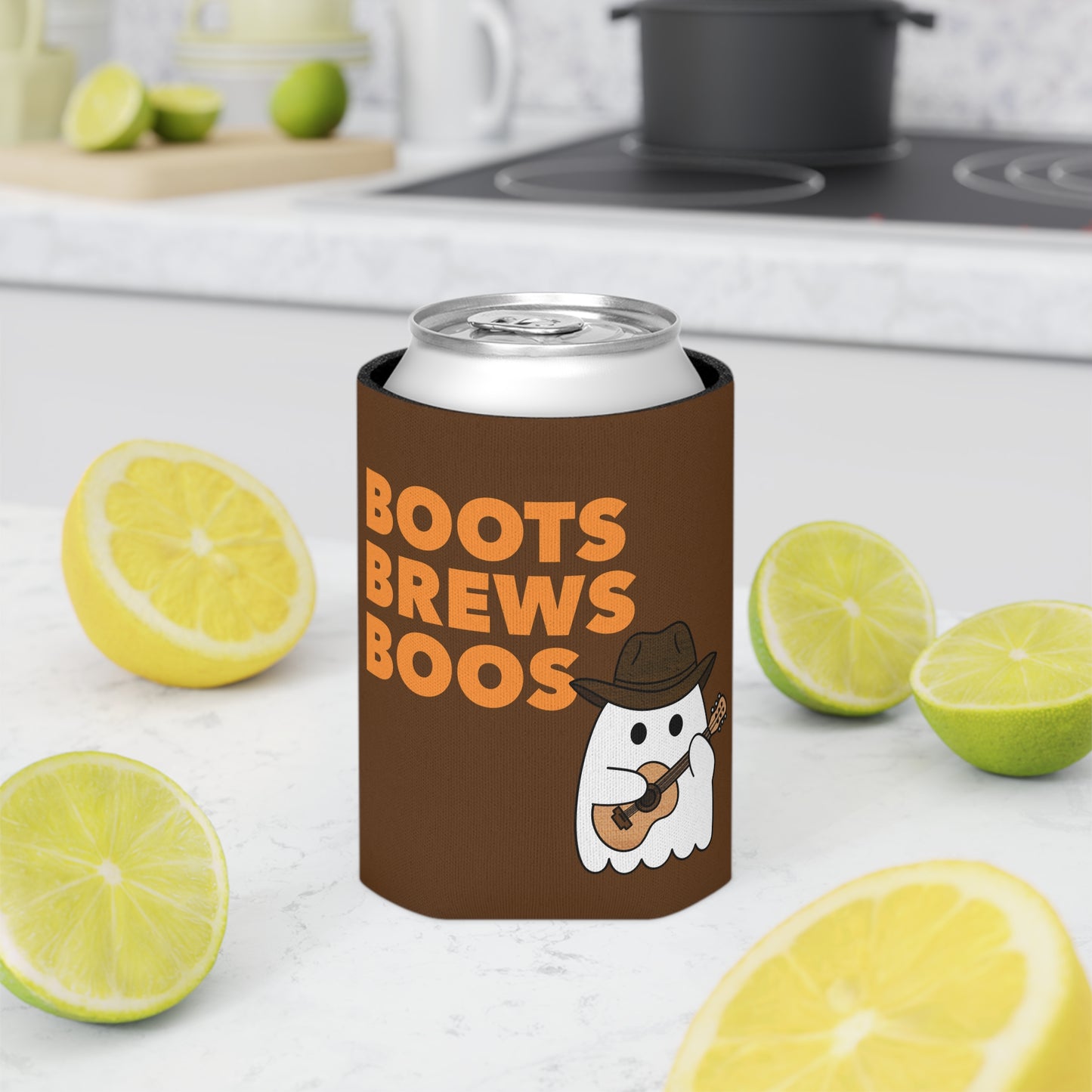 Boots Brews Boos Can Cooler