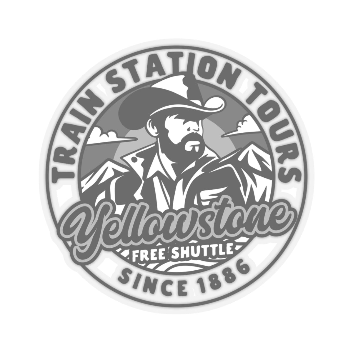 Yellowstone Train Station Tours Sticker