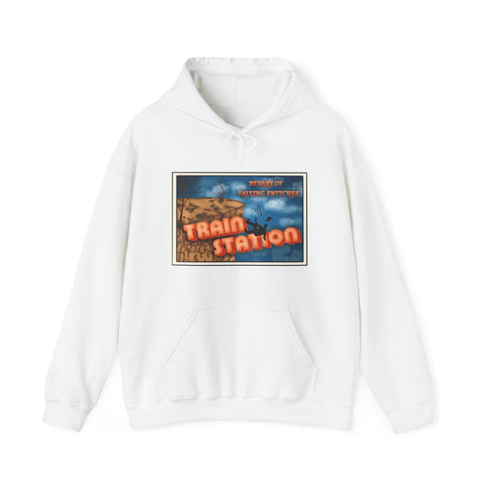 Train Station Postcard Hoodie