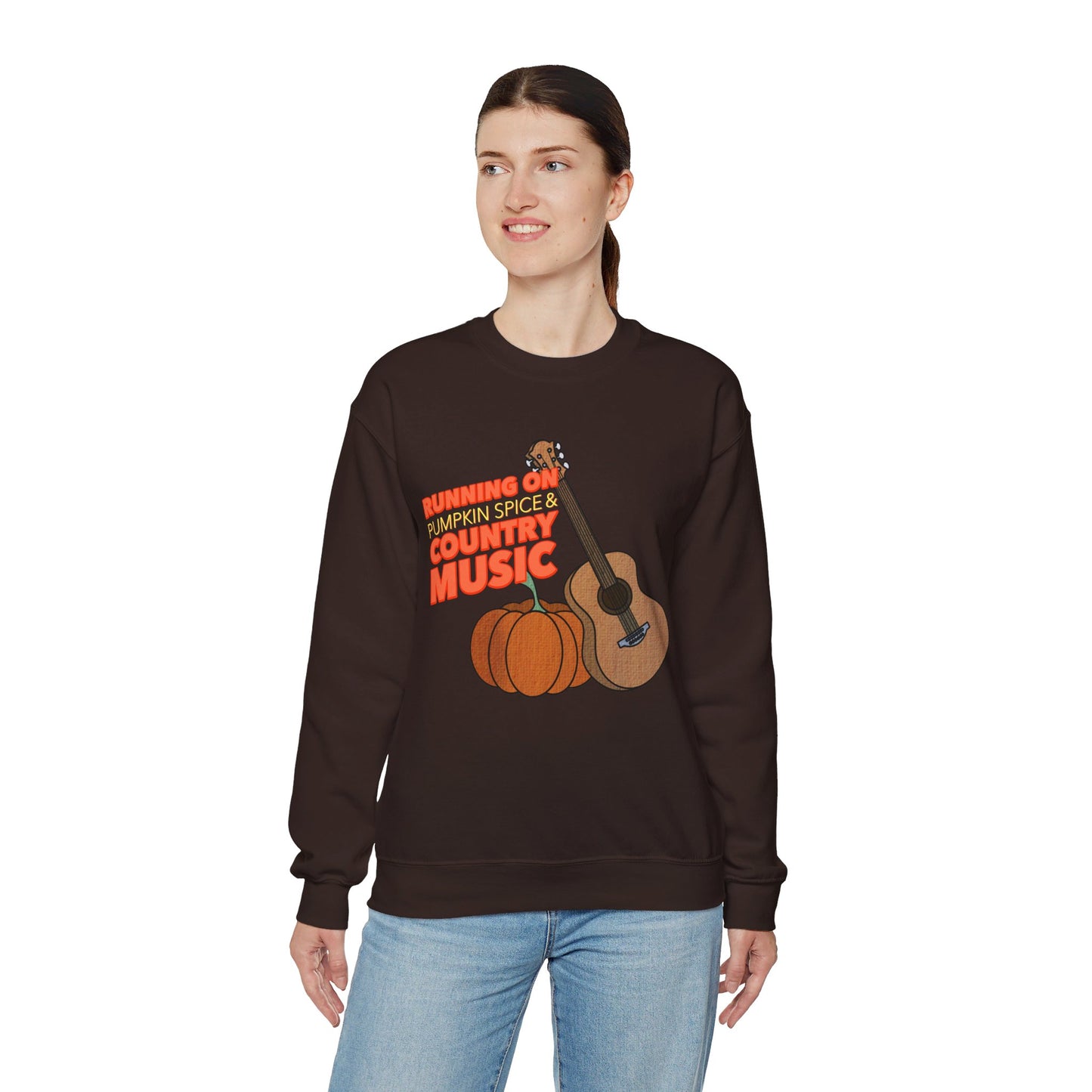 Running on Pumpkin Spice Crewneck Sweatshirt