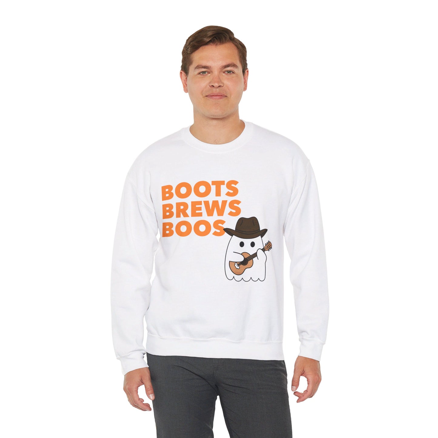 Boots Brews Boos Crewneck Sweatshirt