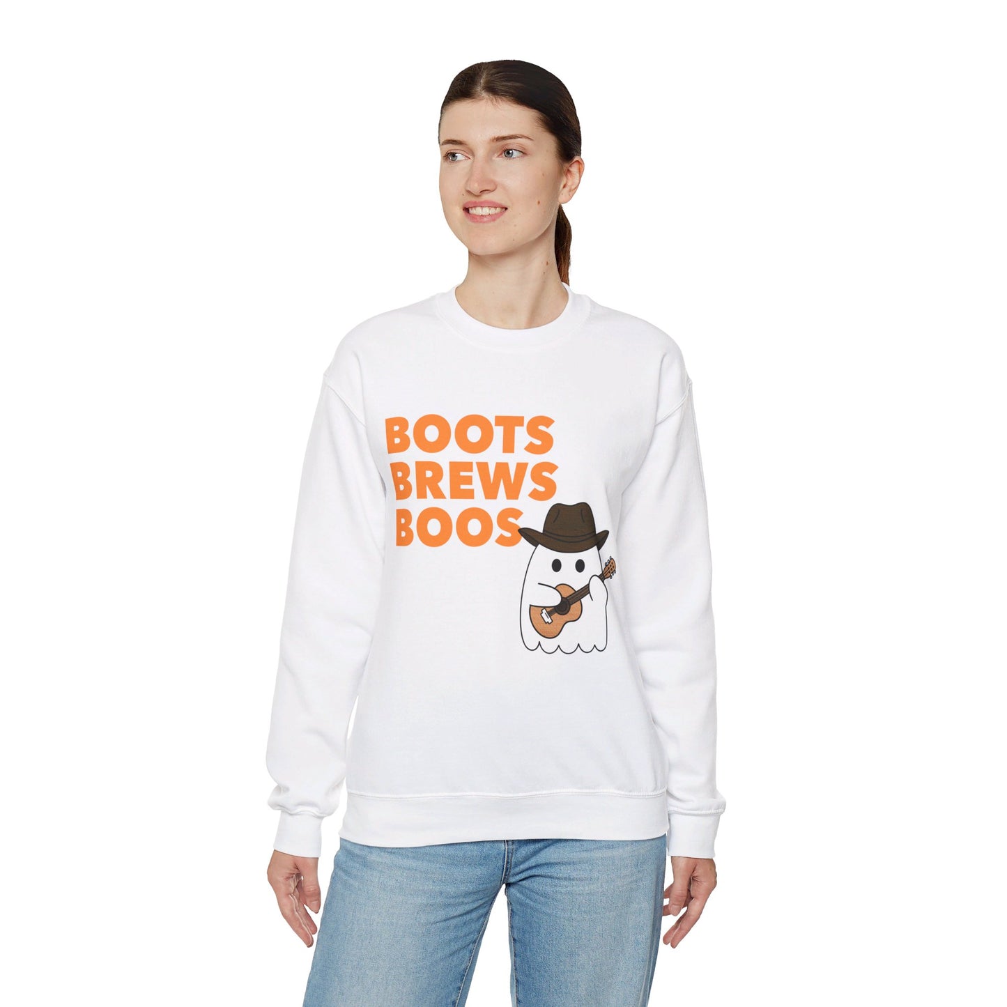 Boots Brews Boos Crewneck Sweatshirt