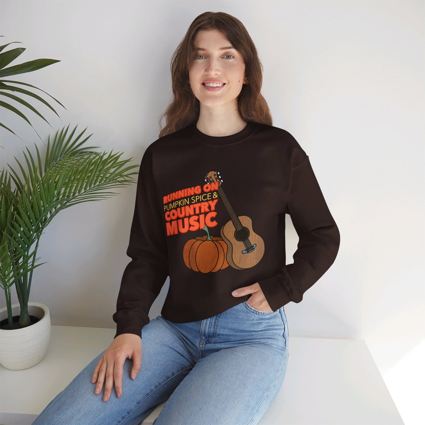 Running on Pumpkin Spice Crewneck Sweatshirt