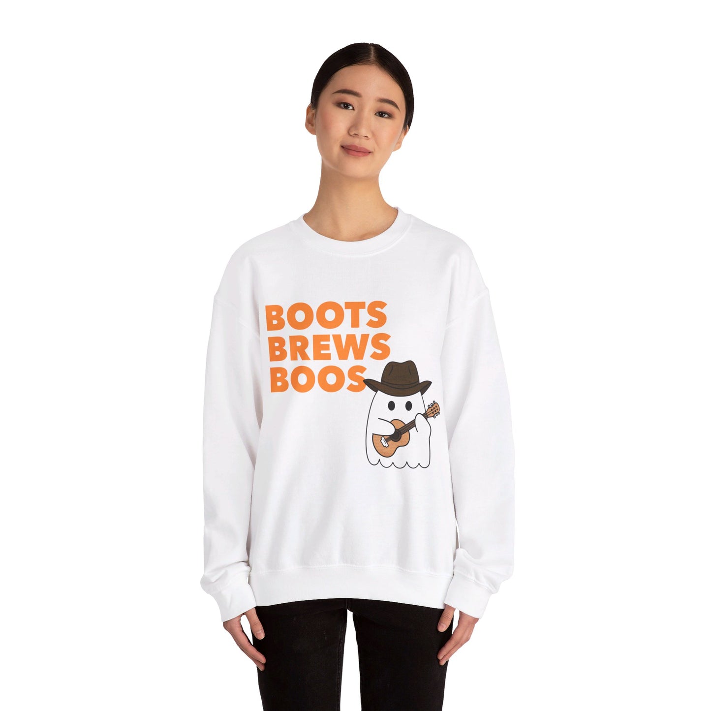 Boots Brews Boos Crewneck Sweatshirt