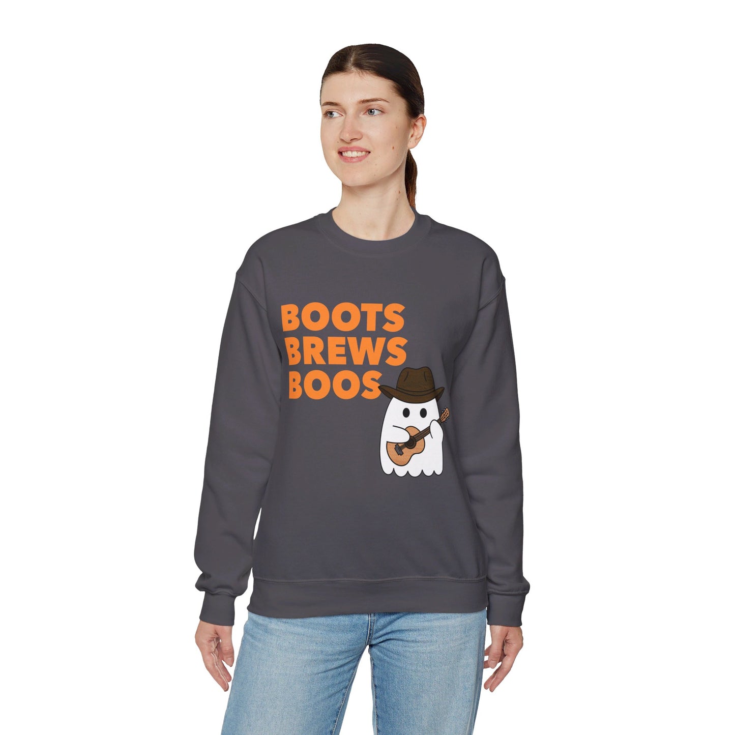 Boots Brews Boos Crewneck Sweatshirt