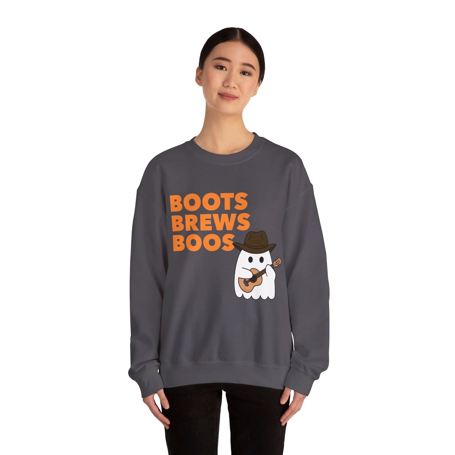 Boots Brews Boos Crewneck Sweatshirt