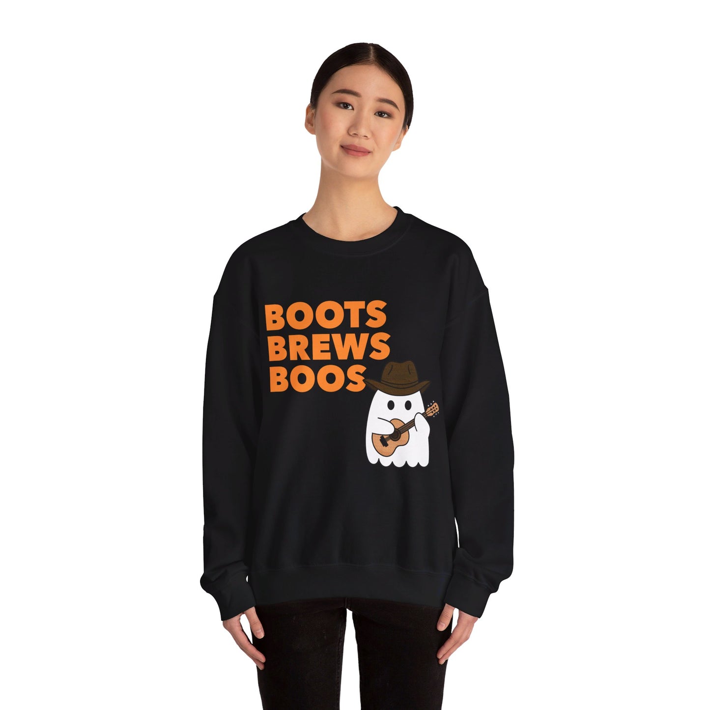 Boots Brews Boos Crewneck Sweatshirt