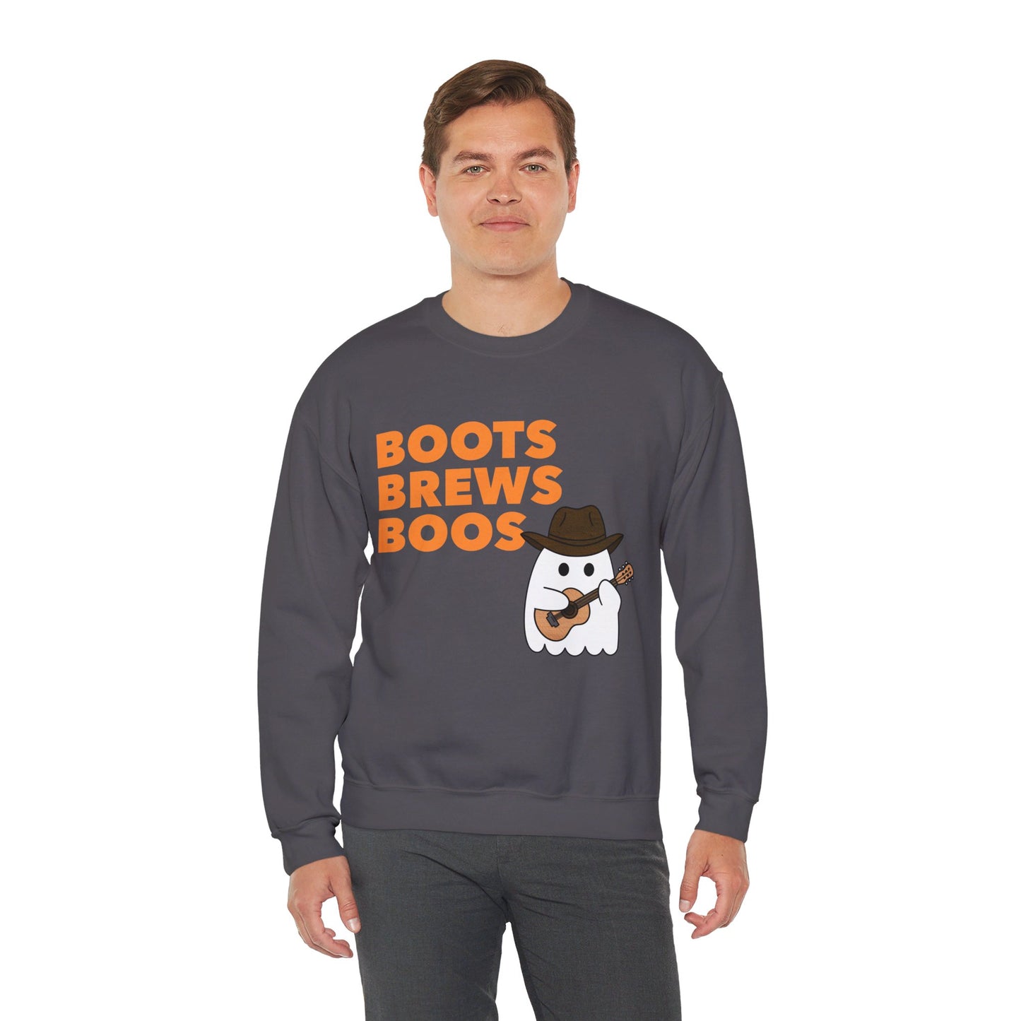 Boots Brews Boos Crewneck Sweatshirt