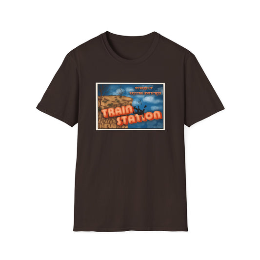 Train Station Postcard T-Shirt