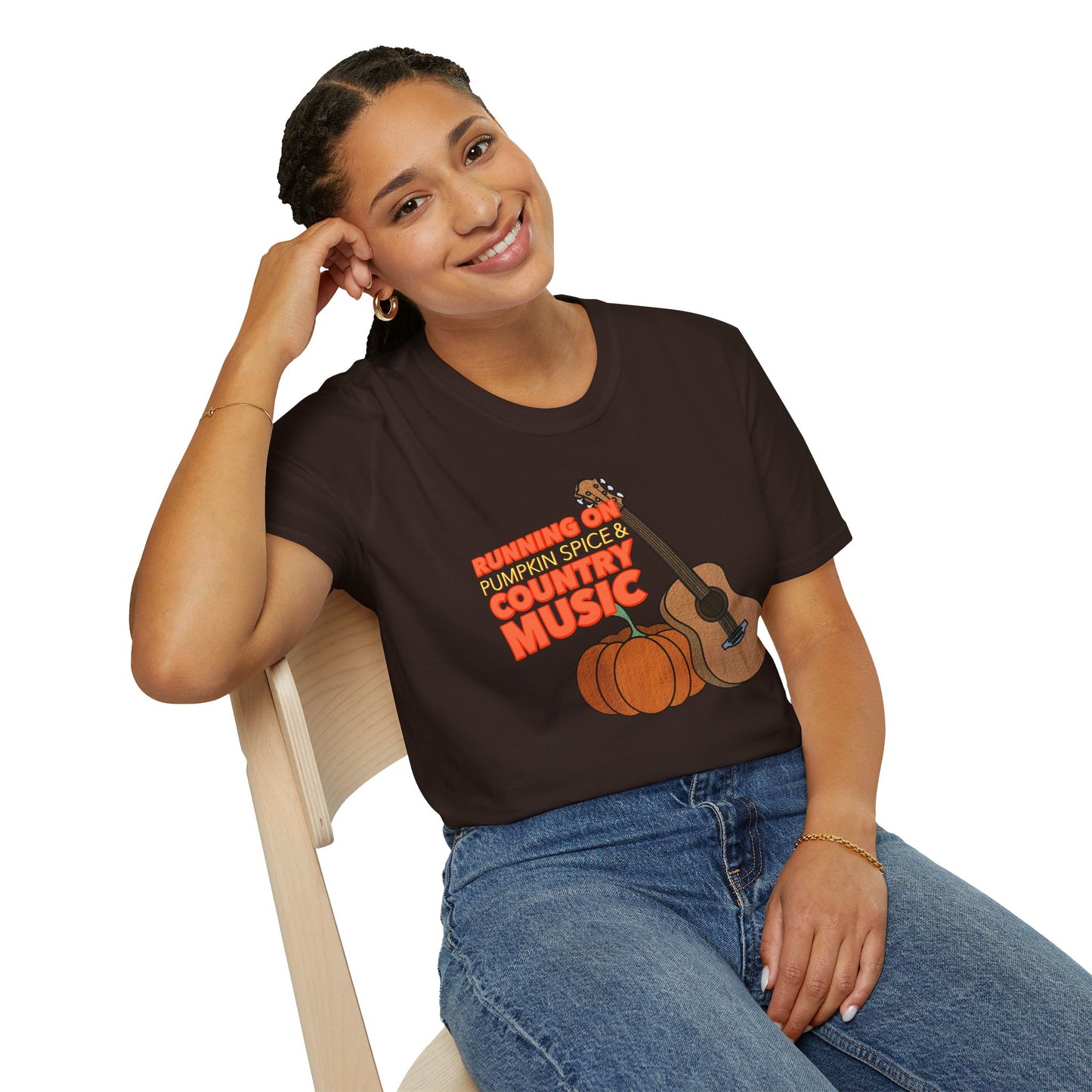 Running on Pumpkin Spice Country Music T-Shirt