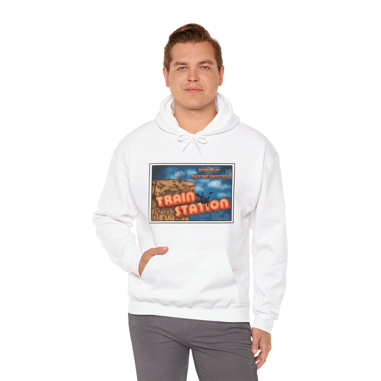 Train Station Postcard Hoodie