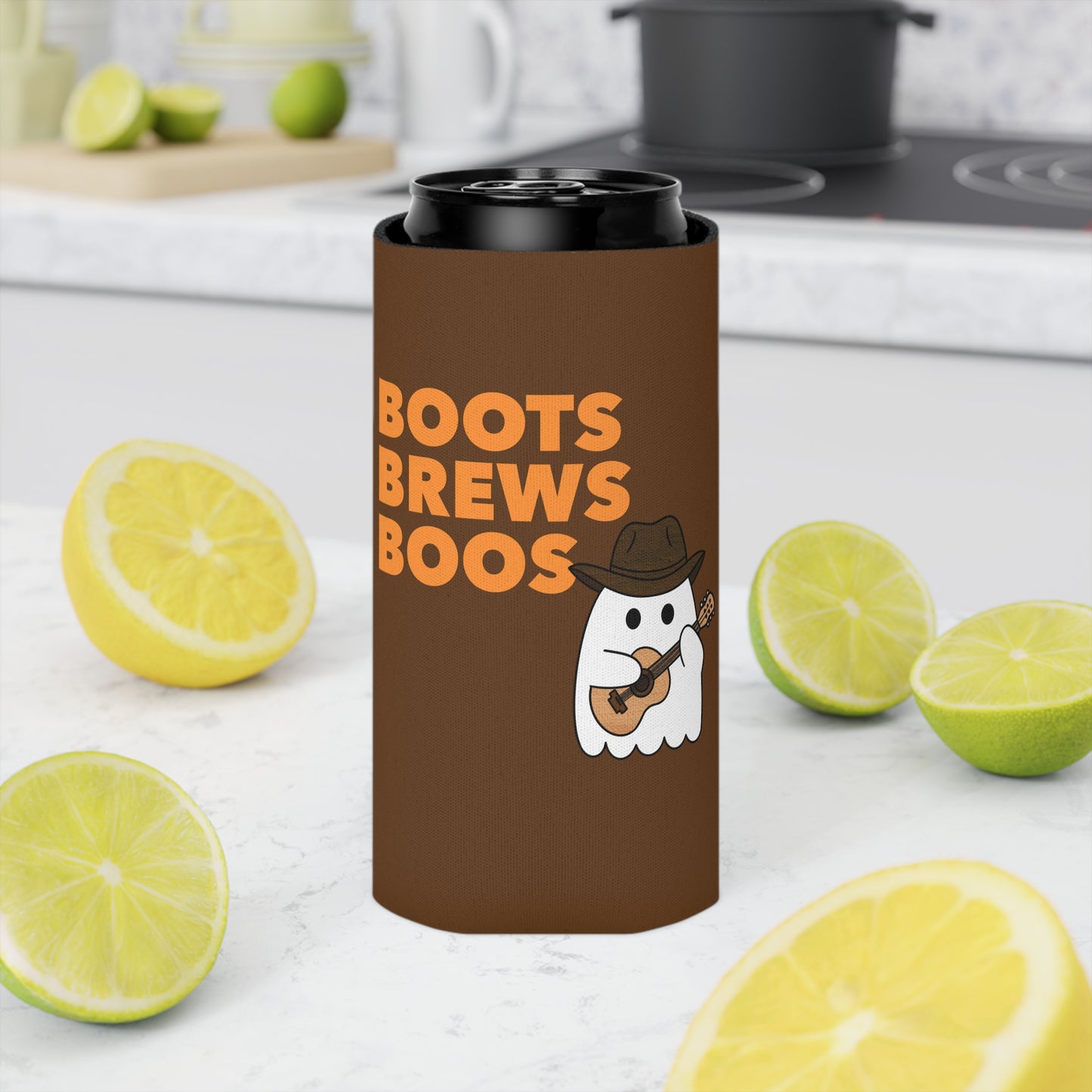 Boots Brews Boos Can Cooler