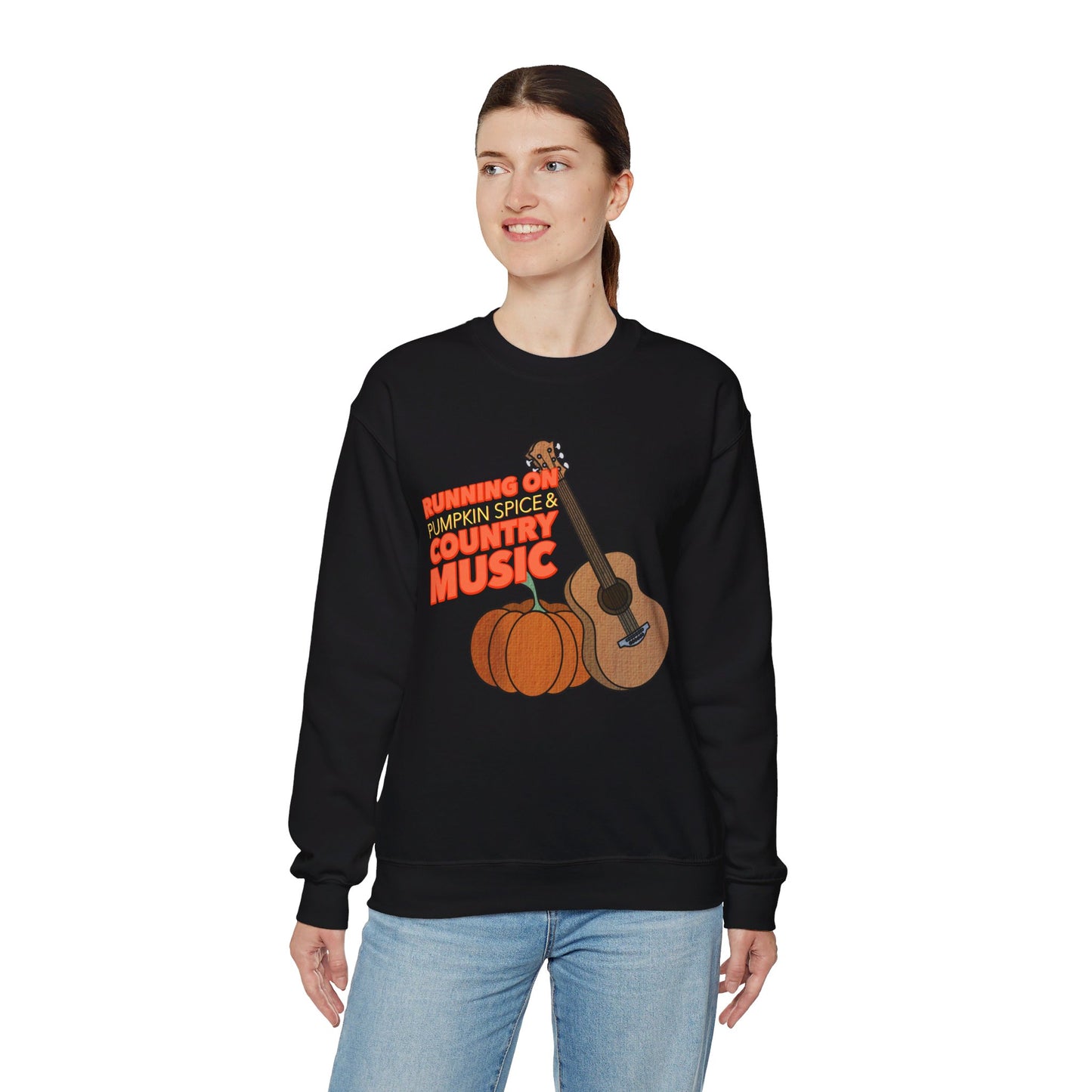 Running on Pumpkin Spice Crewneck Sweatshirt