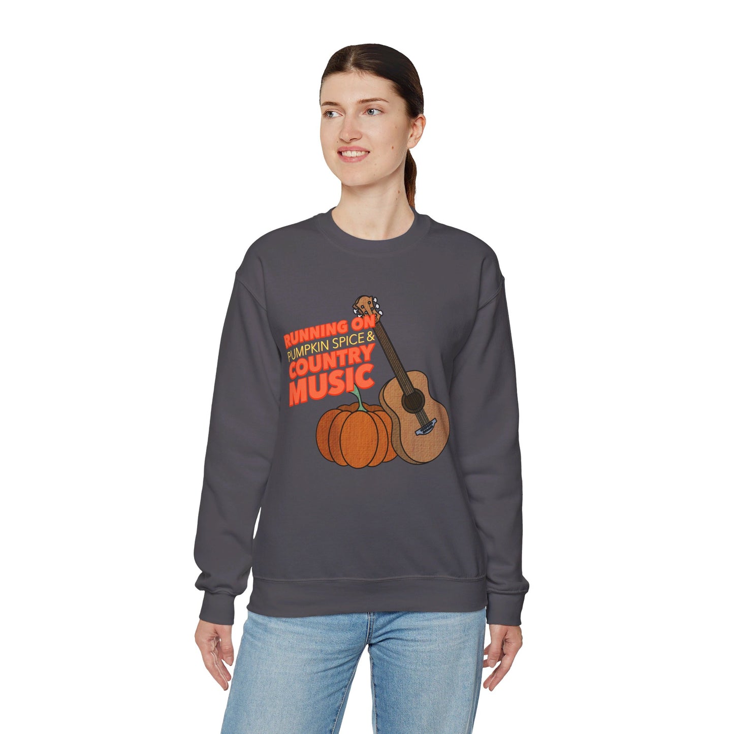 Running on Pumpkin Spice Crewneck Sweatshirt