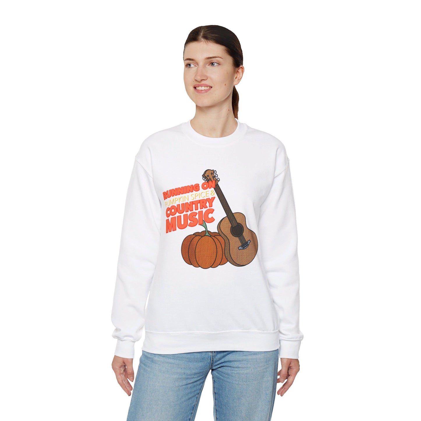 Running on Pumpkin Spice Crewneck Sweatshirt