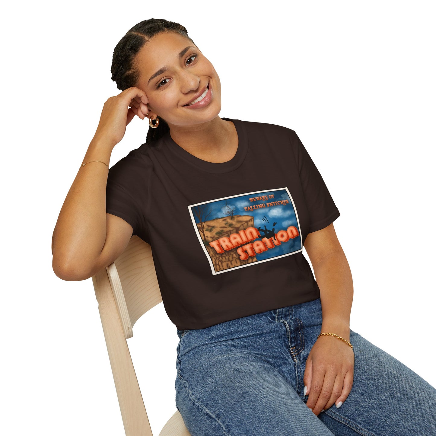 Train Station Postcard T-Shirt