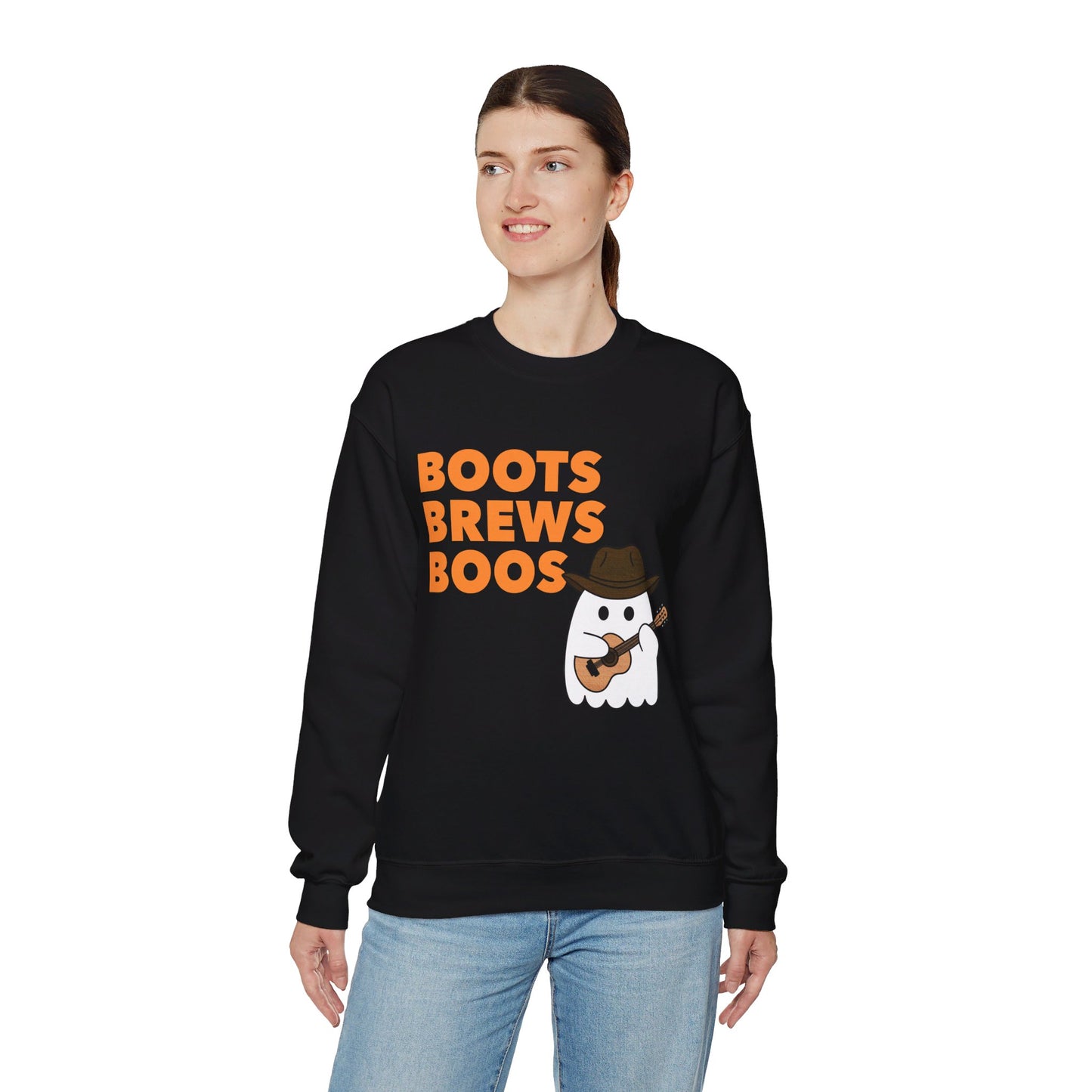 Boots Brews Boos Crewneck Sweatshirt