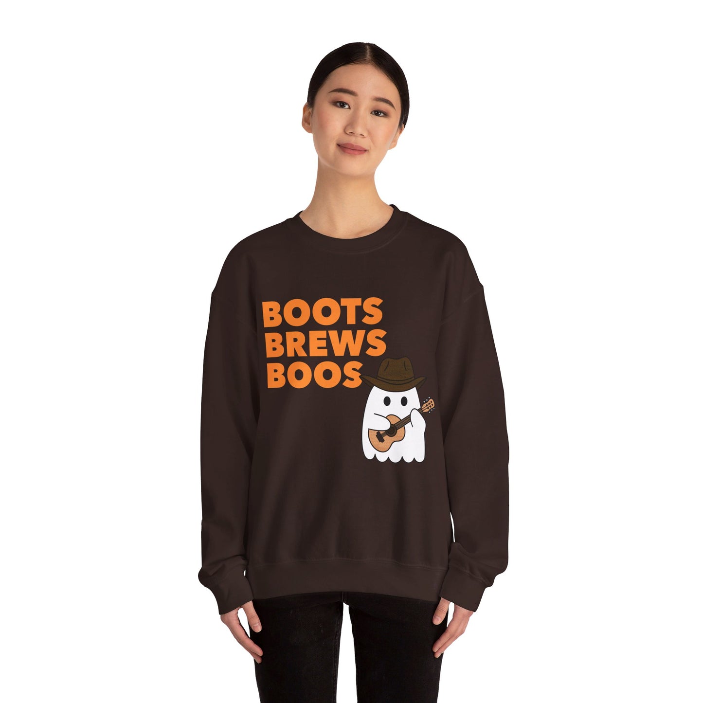 Boots Brews Boos Crewneck Sweatshirt