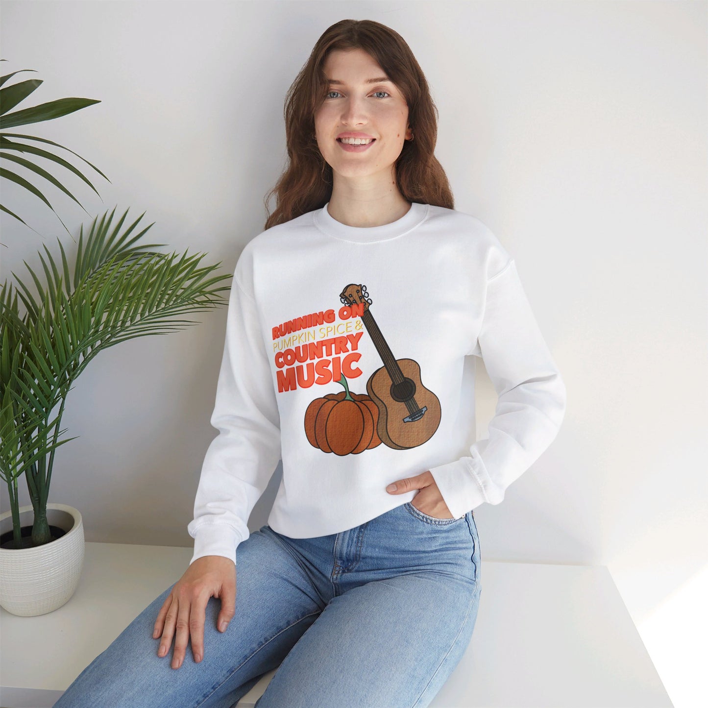 Running on Pumpkin Spice Crewneck Sweatshirt